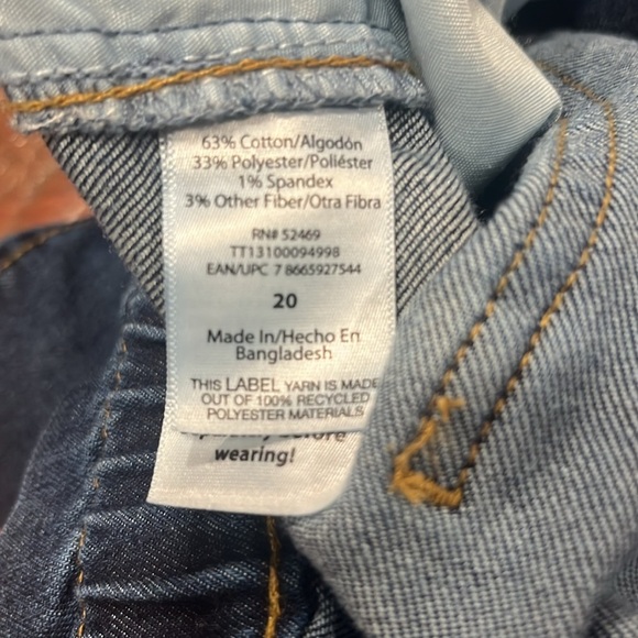 Time and tru paperbag button fly high rise ruffle waist belt jeans size 20. - Picture 9 of 11